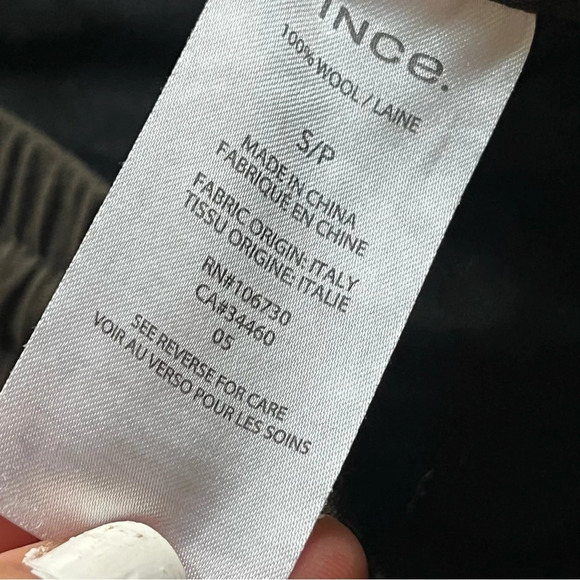 Vince wool pull on trouser pants casual stripe pull on drawstring green small - Picture 4 of 12